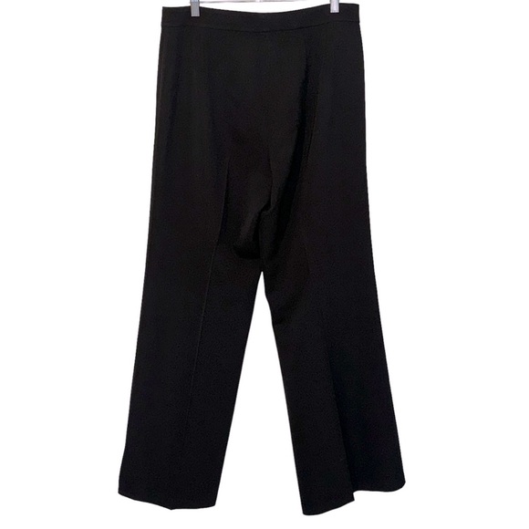St. John Caviar Black Wide Leg Trouser Career Pants Size 12 - Picture 4 of 12